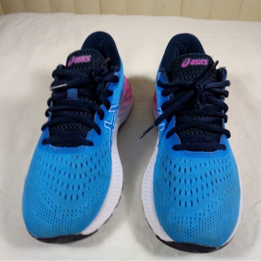 ASICS Blue and Pink Women's Athletic Running Shoes - Picture 10 of 12